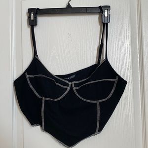 Sexy black crop top in size xl